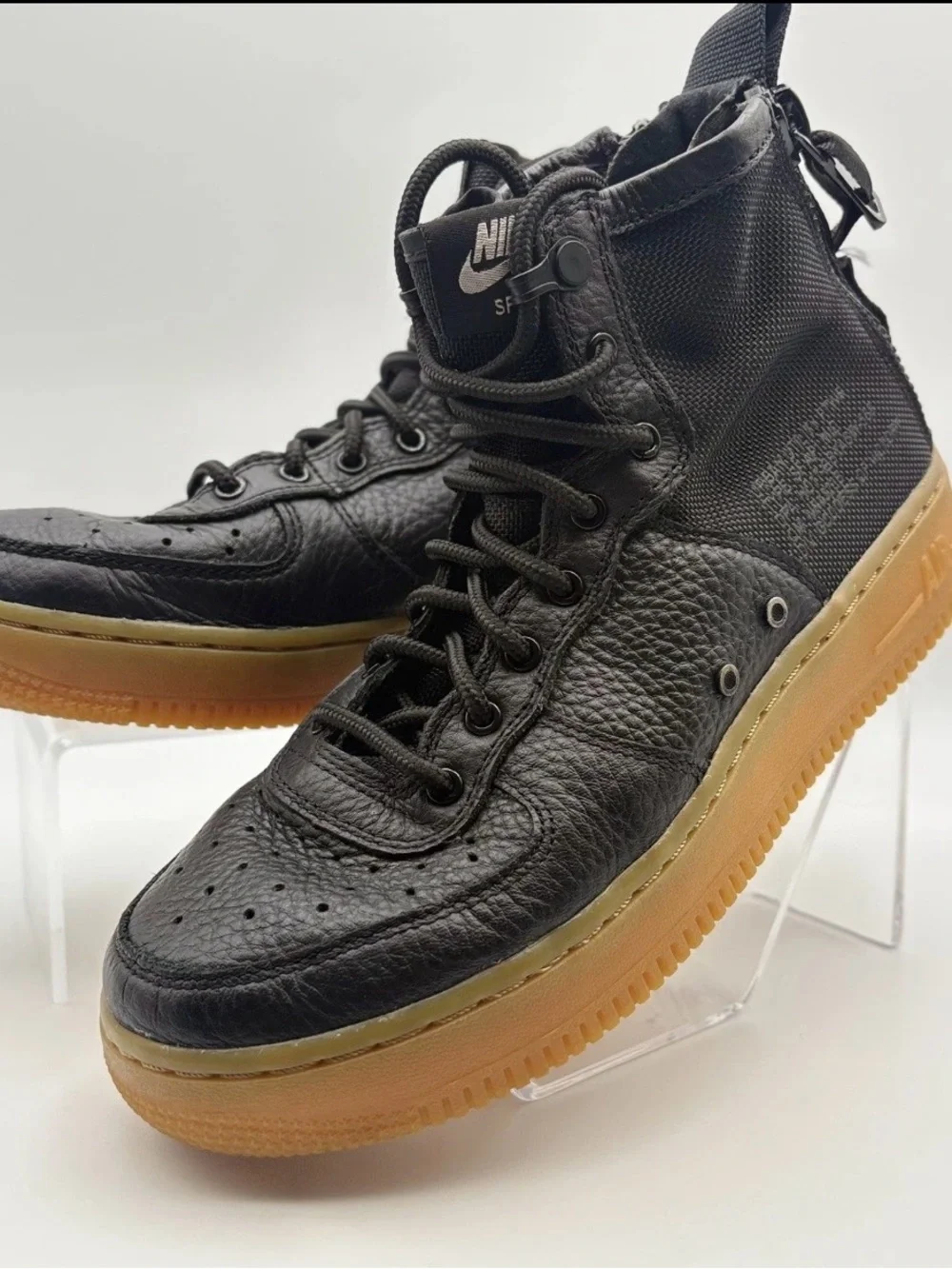 Nike Black High-Top Sneakers with Gum Sole